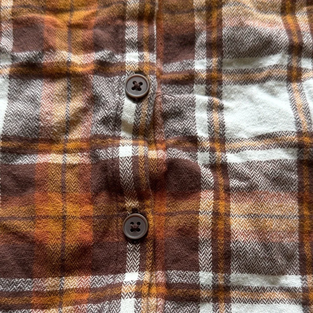 The Children's Place Girls Plaid Ruffle‎ Hem Button-Up Top Size XXL 16